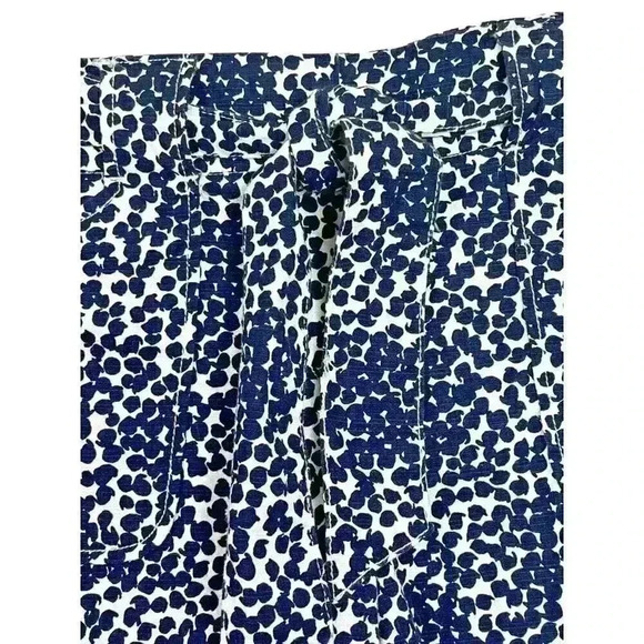 Ann Taylor Loft Navy White Belted Shorts Size 10 - Picture 7 of 7